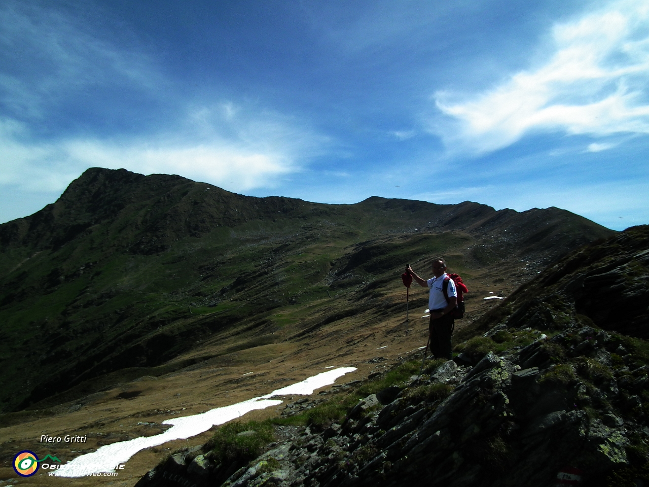 53 la cresta da percorrere da Passo a Cima Lemma....JPG